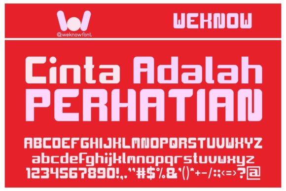 Cinta Adalah Perhatian Font