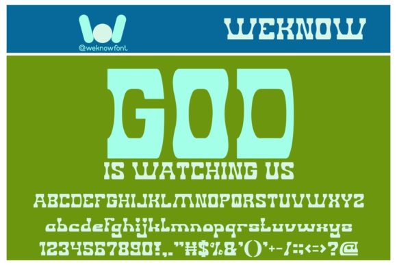 God is Watching Us Font for Bold Branding