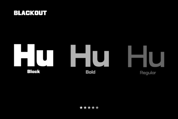 HU Blackout Font: Bold and Beautiful