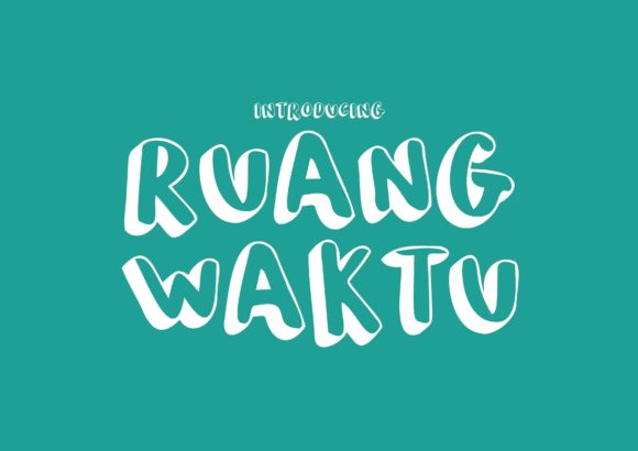 Ruang Waktu: A Whimsical Display Font