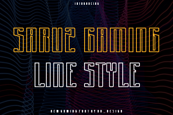 Saruz Gaming Line – Bold Display Font