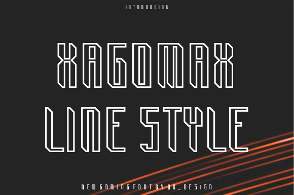 Xagomax Line: Bold Display Font for Creative Projects